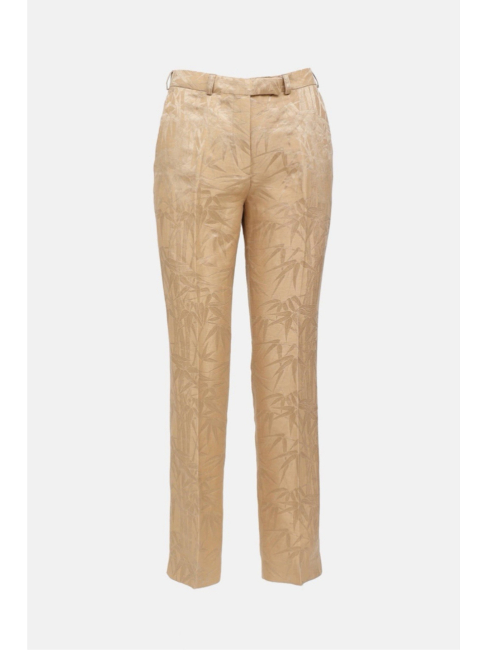 New Etro Metallic Linen Silk Floral Cheri Trouser Women’s Size IT 40 US 4 Resort